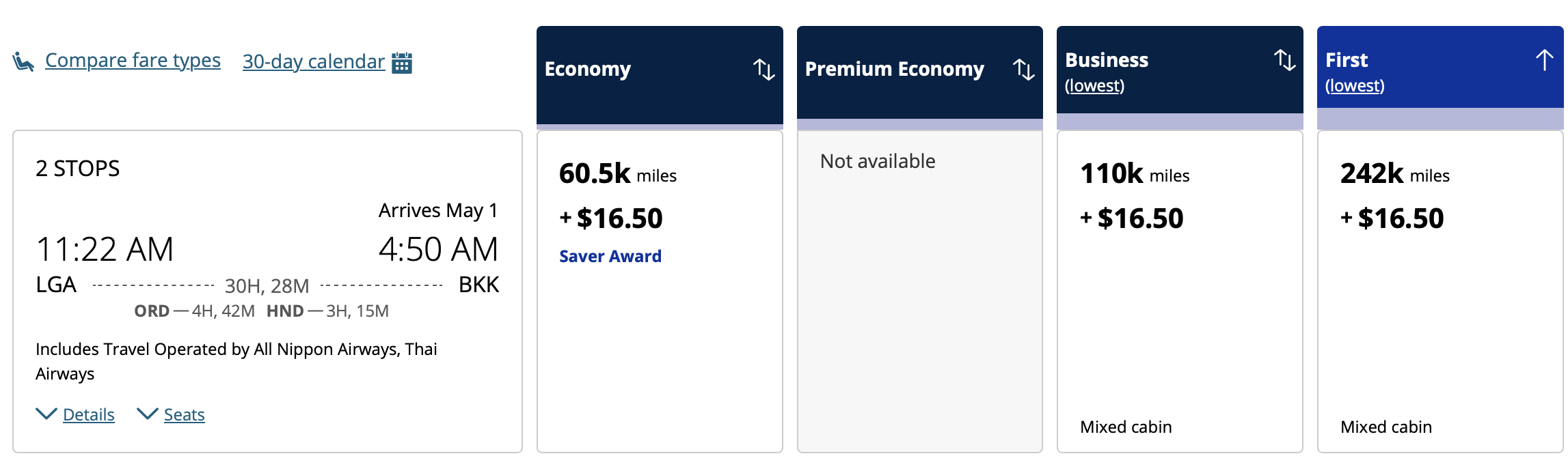 united first class devaluation